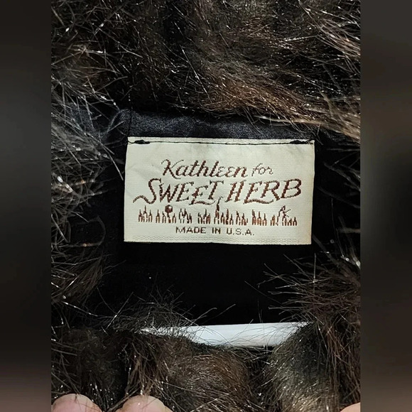 Vintage Faux Fur Animal Print Vest Kathleen for Sweet Herb Made in USA 70s 80s - Picture 2 of 11